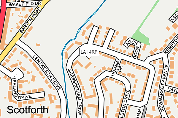 LA1 4RF map - OS OpenMap – Local (Ordnance Survey)