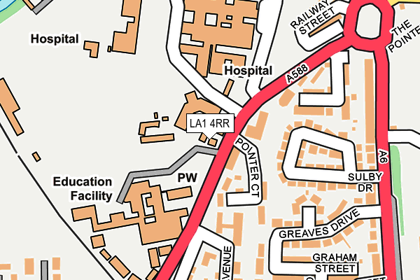 LA1 4RR map - OS OpenMap – Local (Ordnance Survey)