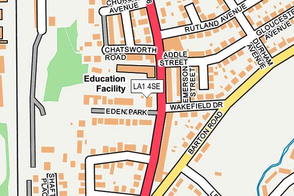 LA1 4SE map - OS OpenMap – Local (Ordnance Survey)