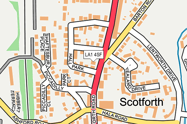 LA1 4SF map - OS OpenMap – Local (Ordnance Survey)