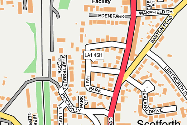 LA1 4SH map - OS OpenMap – Local (Ordnance Survey)