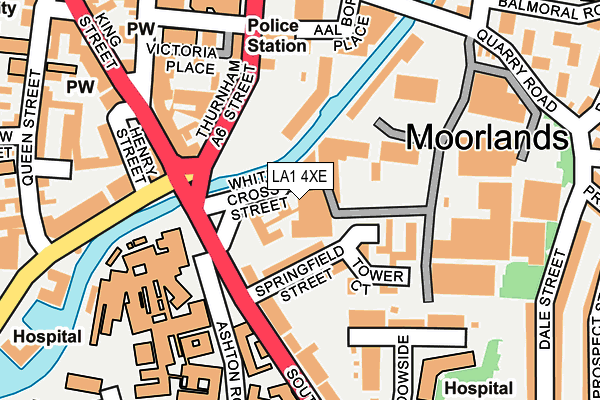 LA1 4XE map - OS OpenMap – Local (Ordnance Survey)