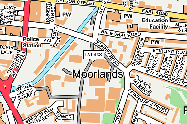 LA1 4XS map - OS OpenMap – Local (Ordnance Survey)