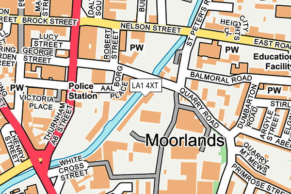 LA1 4XT map - OS OpenMap – Local (Ordnance Survey)