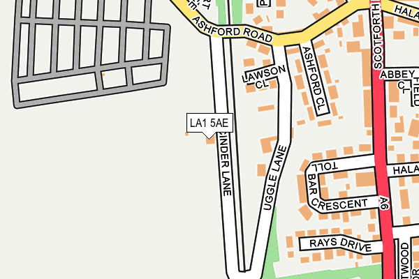 LA1 5AE map - OS OpenMap – Local (Ordnance Survey)