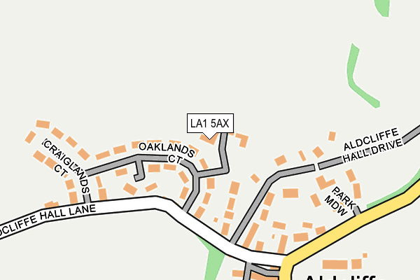LA1 5AX map - OS OpenMap – Local (Ordnance Survey)