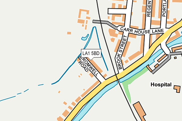 LA1 5BD map - OS OpenMap – Local (Ordnance Survey)