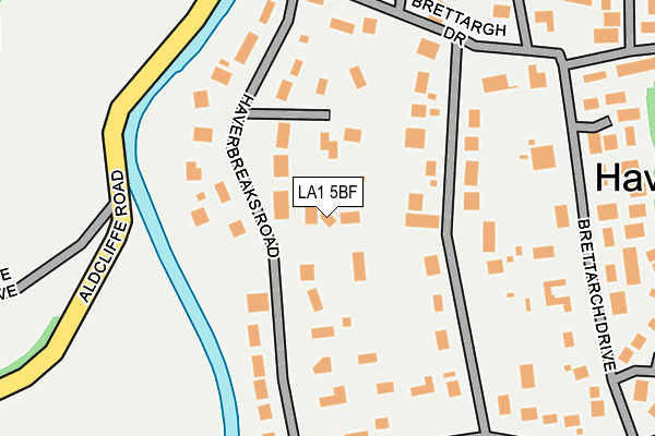 LA1 5BF map - OS OpenMap – Local (Ordnance Survey)