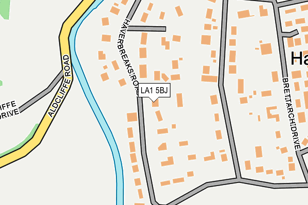 LA1 5BJ map - OS OpenMap – Local (Ordnance Survey)