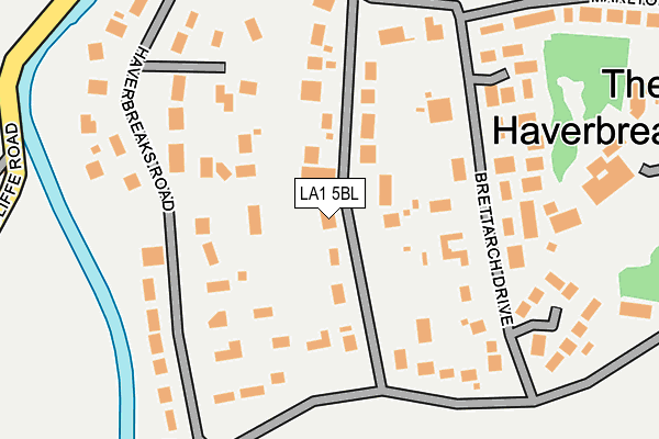 LA1 5BL map - OS OpenMap – Local (Ordnance Survey)