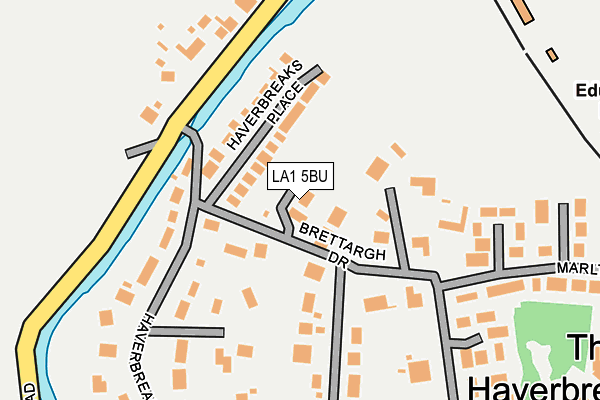 LA1 5BU map - OS OpenMap – Local (Ordnance Survey)