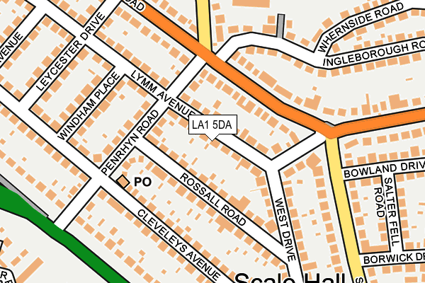 LA1 5DA map - OS OpenMap – Local (Ordnance Survey)