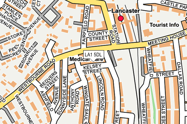 LA1 5DL map - OS OpenMap – Local (Ordnance Survey)
