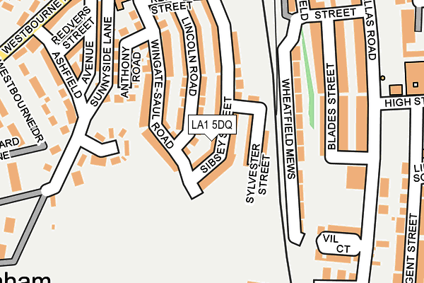 LA1 5DQ map - OS OpenMap – Local (Ordnance Survey)