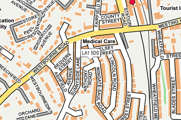 LA1 5DS map - OS OpenMap – Local (Ordnance Survey)