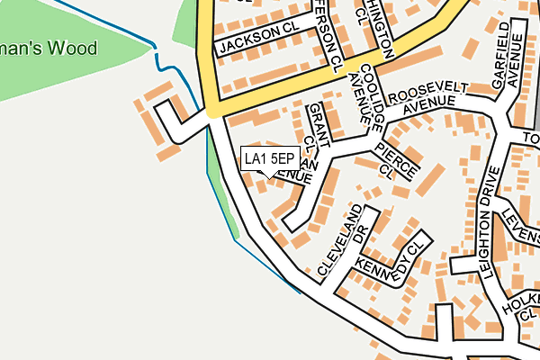 LA1 5EP map - OS OpenMap – Local (Ordnance Survey)