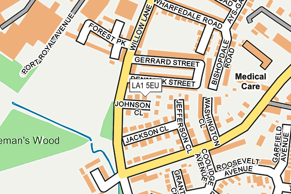 LA1 5EU map - OS OpenMap – Local (Ordnance Survey)