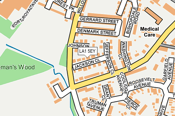 LA1 5EY map - OS OpenMap – Local (Ordnance Survey)