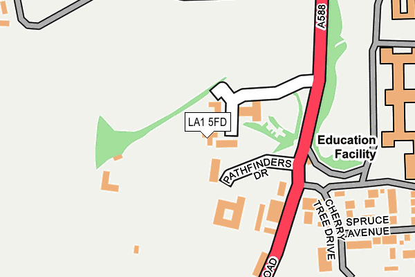 LA1 5FD map - OS OpenMap – Local (Ordnance Survey)