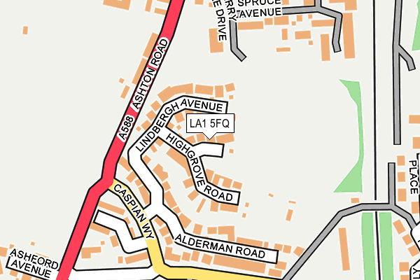 LA1 5FQ map - OS OpenMap – Local (Ordnance Survey)