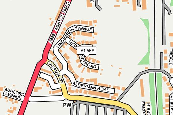 LA1 5FS map - OS OpenMap – Local (Ordnance Survey)