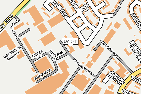 LA1 5FT map - OS OpenMap – Local (Ordnance Survey)