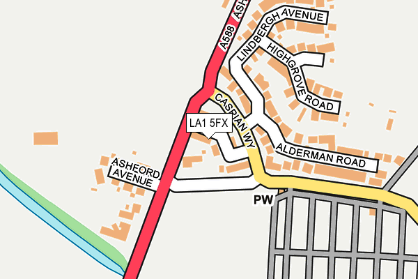 LA1 5FX map - OS OpenMap – Local (Ordnance Survey)