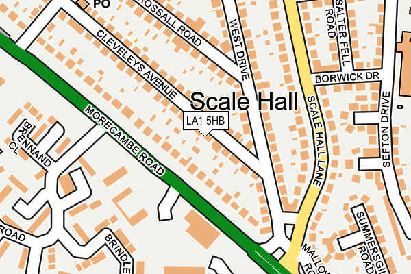 LA1 5HB map - OS OpenMap – Local (Ordnance Survey)