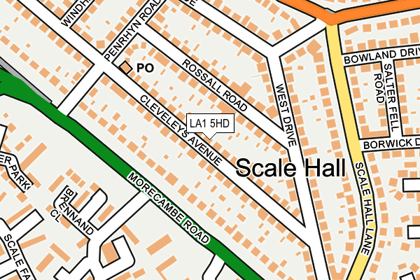 LA1 5HD map - OS OpenMap – Local (Ordnance Survey)