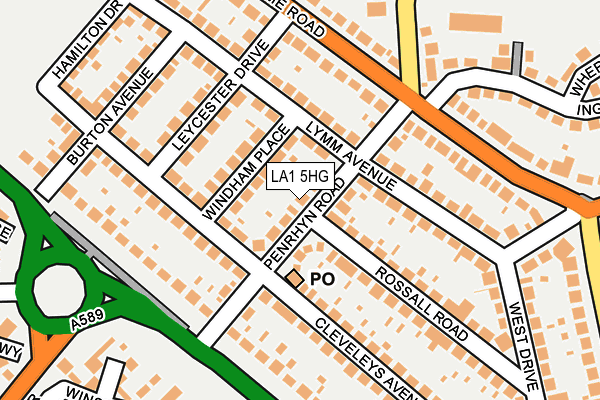 LA1 5HG map - OS OpenMap – Local (Ordnance Survey)