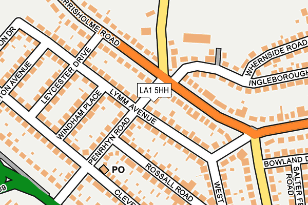 LA1 5HH map - OS OpenMap – Local (Ordnance Survey)