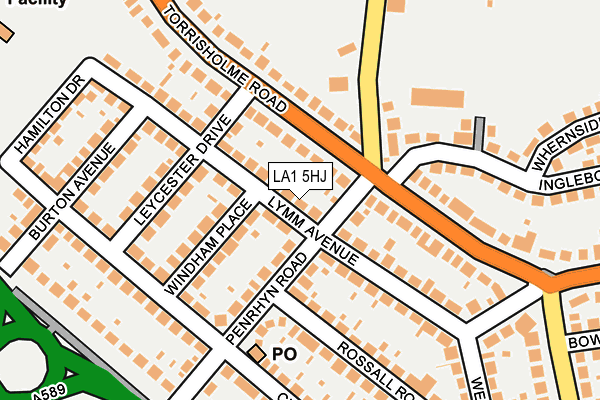 LA1 5HJ map - OS OpenMap – Local (Ordnance Survey)
