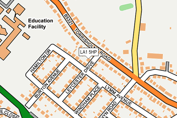 LA1 5HP map - OS OpenMap – Local (Ordnance Survey)
