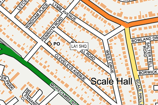 LA1 5HQ map - OS OpenMap – Local (Ordnance Survey)