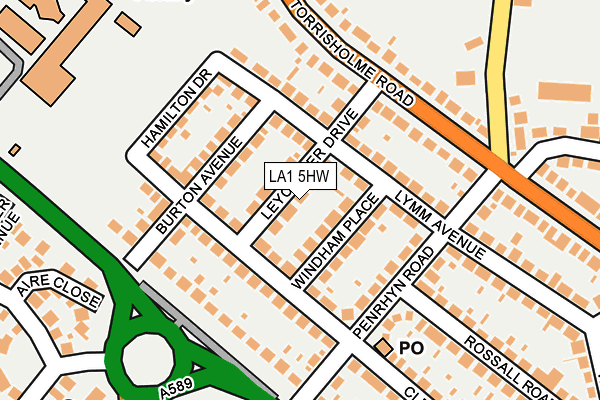 LA1 5HW map - OS OpenMap – Local (Ordnance Survey)