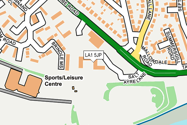 LA1 5JP map - OS OpenMap – Local (Ordnance Survey)