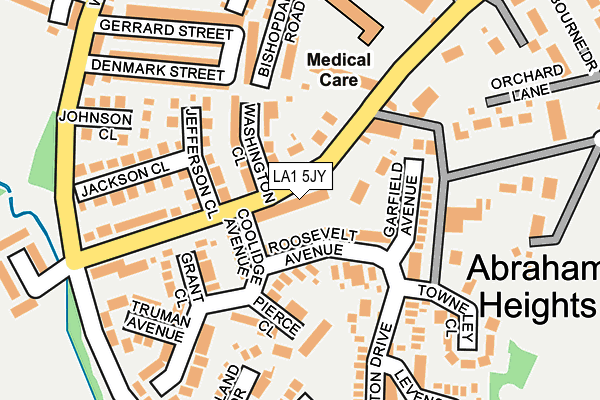 LA1 5JY map - OS OpenMap – Local (Ordnance Survey)