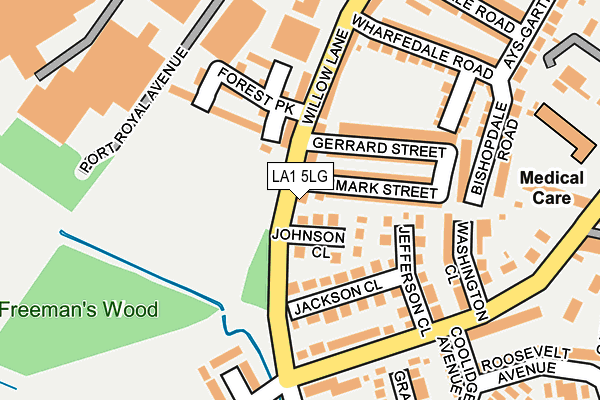 LA1 5LG map - OS OpenMap – Local (Ordnance Survey)