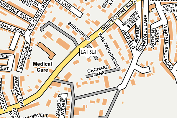 LA1 5LJ map - OS OpenMap – Local (Ordnance Survey)