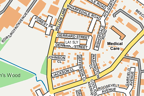 LA1 5LY map - OS OpenMap – Local (Ordnance Survey)