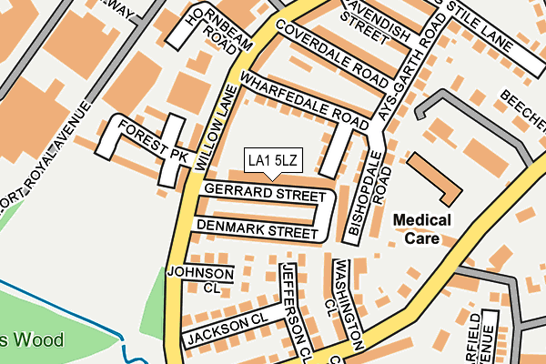 LA1 5LZ map - OS OpenMap – Local (Ordnance Survey)