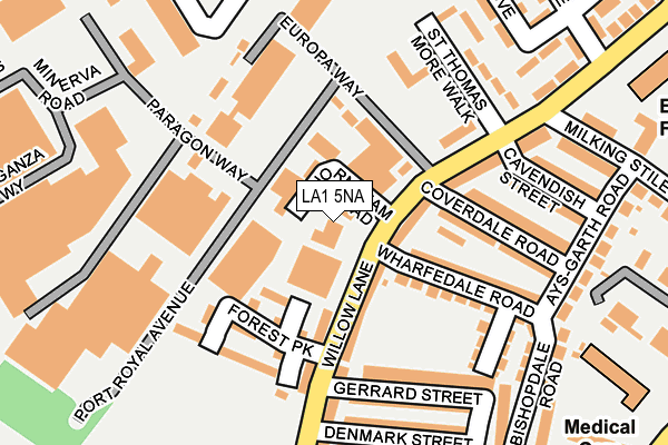 LA1 5NA map - OS OpenMap – Local (Ordnance Survey)