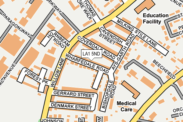 LA1 5ND map - OS OpenMap – Local (Ordnance Survey)