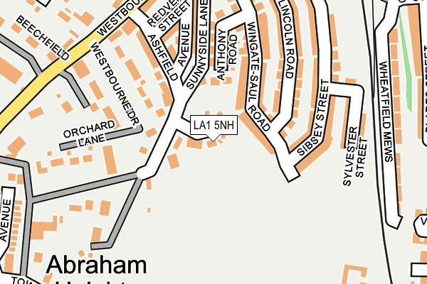 LA1 5NH map - OS OpenMap – Local (Ordnance Survey)
