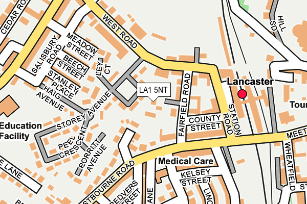 LA1 5NT map - OS OpenMap – Local (Ordnance Survey)