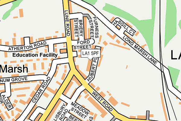 LA1 5PF map - OS OpenMap – Local (Ordnance Survey)