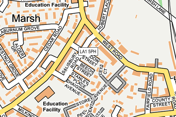 LA1 5PH map - OS OpenMap – Local (Ordnance Survey)