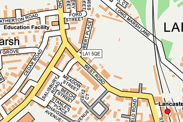 LA1 5QE map - OS OpenMap – Local (Ordnance Survey)