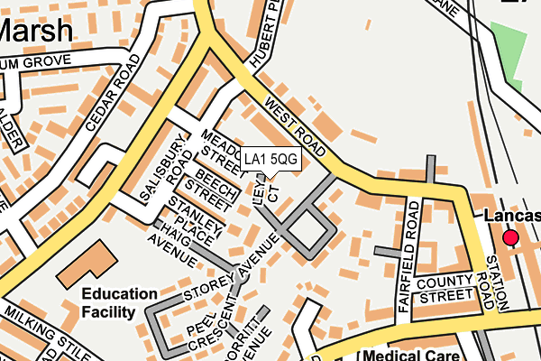 LA1 5QG map - OS OpenMap – Local (Ordnance Survey)