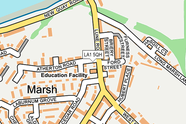 LA1 5QH map - OS OpenMap – Local (Ordnance Survey)